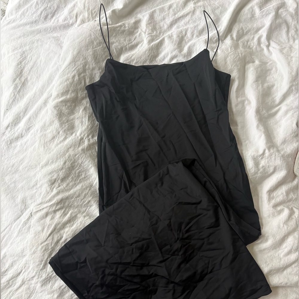 Stretchy Soft Body Con Black Dress
